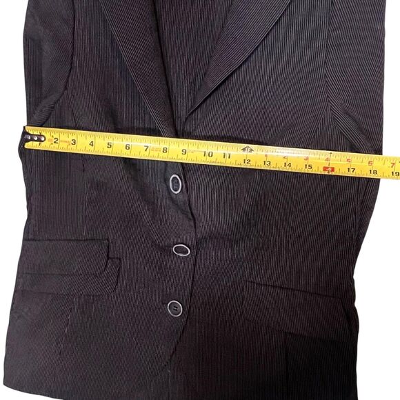 Akris Bergdorf Goodman Pantsuit Womens 12 Gray Pinstripe Suit Blazer Pants - Picture 7 of 15